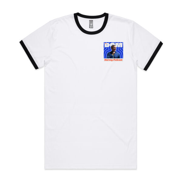 The Dom Harvey Podcast - Dom Logo - AS Colour Mens Staple Ringer Tee Thumbnail