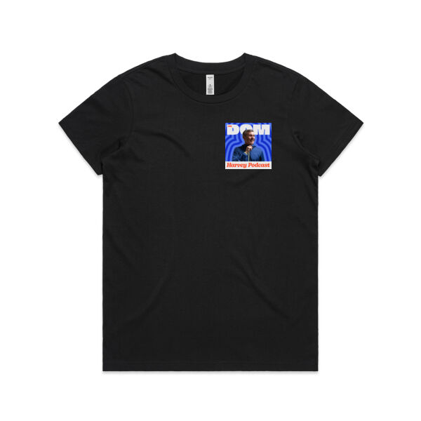 The Dom Harvey Podcast - Dom Logo - AS Colour Womens Basic Tee Thumbnail