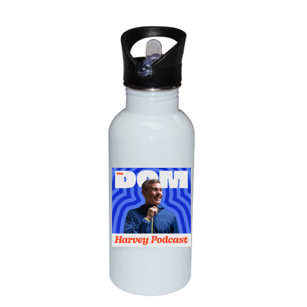 The Dom Harvey Podcast - Dom Logo - Stainless Bottle with Straw Top Thumbnail